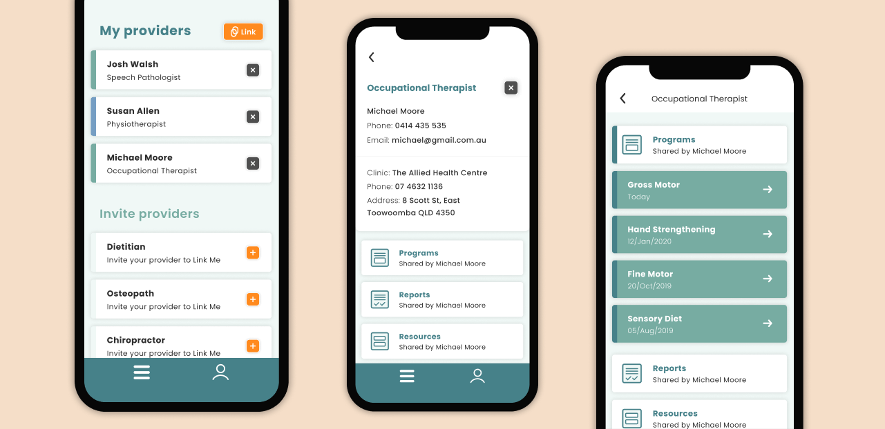 Link Me App designed by Wave Digital
